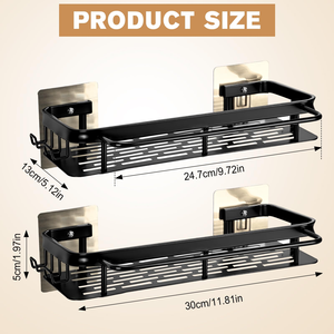 Estante Adhesivo para Esquinas, Soporte para Toallas y Jabón, Accesorios de Baño, Organizador de Ducha y Inodoro, Juego de Estantes y Cestas - Product Image 4