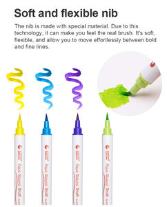 STA <span class=keywords><strong>PRO</strong></span> Real <span class=keywords><strong>Brush</strong></span> Bolígrafos de acuarela, juego de 91 colores únicos para crear ilustraciones, caligrafía y efectos de acuarela - Product Image 5