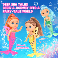 Poupée sirène de mer mignonne de haute qualité avec des ailes, 6,5 pouces, en plastique, poupée éducative à habiller pour filles avec des articulations mobiles