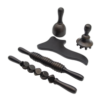 Kit d'outils de thérapie de luxe 5 en 1, ensemble d'outils professionnels en bois pour le modelage du corps