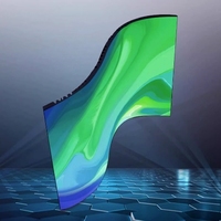 Extérieur incurvé P2.5 P3 P4 LED mur vidéo flexible affichage LED souple avec taux de rafraîchissement élevé extérieur incurvé
