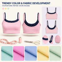 Soutien-gorge de sport personnalisé certifié GRS, recyclé, double couche, à pois, 86 % nylon, 14 % élasthanne, extensible dans 4 directions, séchage rapide, pour gym et yoga