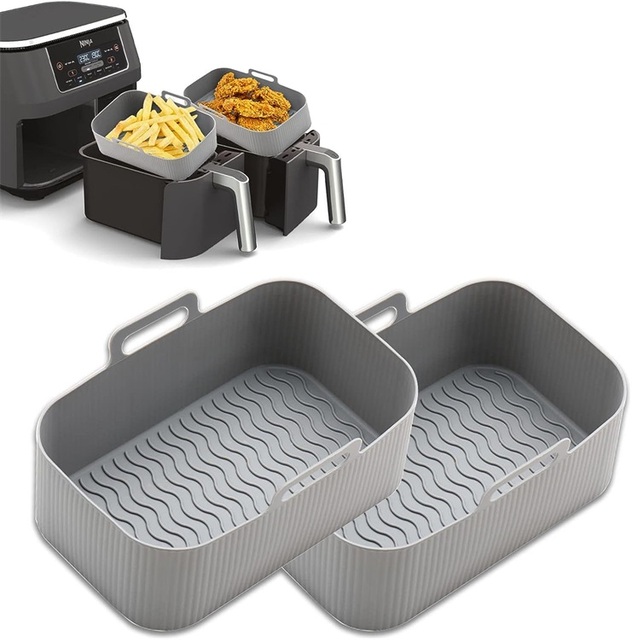 Customized Reusable Silicone Air Fryer Liner Food Grade Air Fryer Baking Pans Non-stick Air Fryer Silicone Pot
