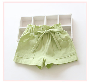 กางเกงขาสั้นเด็กผู้หญิงสำหรับฤดูร้อน มีกระเป๋า กางเกงขาสั้นแฟชั่นสำหรับเด็กอายุ 1-8 ปี - Product Image 4