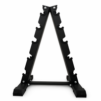 Support de rangement autoportant pour haltères en acier, 10 paires, avec revêtement en caoutchouc, idéal pour l'entraînement en salle de sport – Vente directe usine