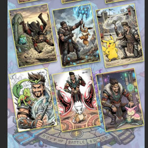 DL Pokemond X Rune Battle Artboard Shikishi, Lámina Decorativa de Pared de Edición Limitada con Lámina Dorada, Juego de Cartas Coleccionable, Juego de Mesa, Regalo de <span class=keywords><strong>Anime</strong></span> - Product Image 6