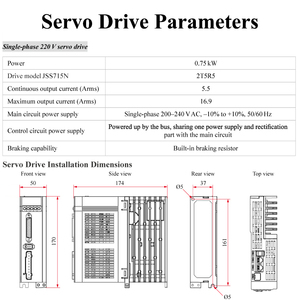 220V 750 Wát 80 mét mô-men xoắn cao Single phase 2.4n. M tốc độ cao 3000 vòng/phút AC <span class=keywords><strong>servo</strong></span> <span class=keywords><strong>Motor</strong></span> với ổ đĩa Kit - Product Image 4