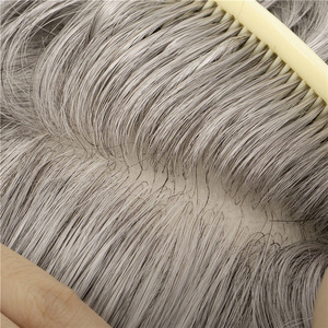 Sistema de Prótesis Capilar Masculina Indetectable para Zona Púbica, con Piel Súper Fina, Cabello Humano <span class=keywords><strong>Gris</strong></span> <span class=keywords><strong>Corto</strong></span>, Efecto Mirage, Venta al por Mayor - Product Image 5