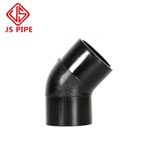 Js Groothandel Iso Standaard Hdpe Pijp Fitting Butt Fusion 45 Graden Elleboog