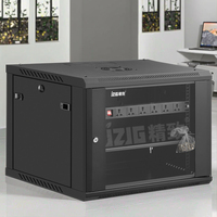 Armoire réseau murale compacte de 19 pouces 4U-6U, mini-rack de serveur en acier laminé à froid avec porte en verre trempé, anti-éclats