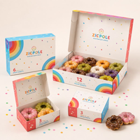 Boîte en papier pliable pour emballages de desserts, biscuits, macarons, mochi, donuts, avec logo personnalisé, qualité alimentaire, pour café, boulangerie