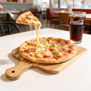 Pala per <span class=keywords><strong>Pizza</strong></span> <span class=keywords><strong>in</strong></span> Legno di Acacia Premium con Manico, Vassoio da Forno e Tagliere per Salumi per Cucina Domestica - Product Image 2