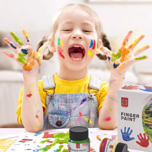 Xin Bowen 9 couleurs 50ML peinture au doigt peinture professionnelle non toxique bricolage peinture au doigt pour enfants peinture avec rapport MSDS/CE - Product Image 6
