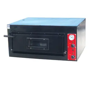 Fast food restaurant high quality commercial stainless steel single layer electric pizza oven for bakery