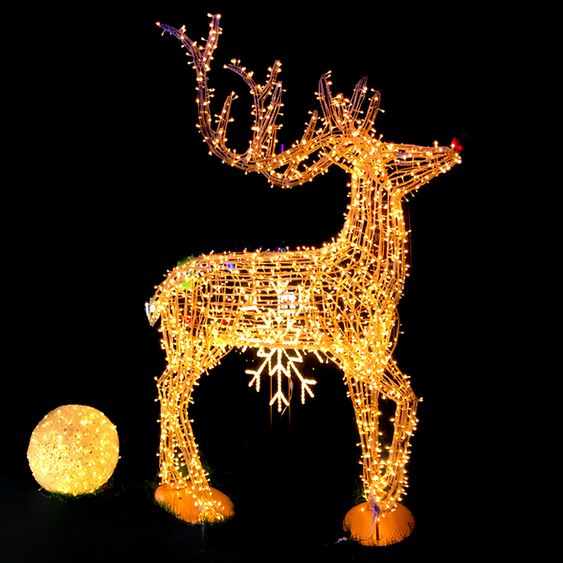 Christmas Luxury Decoration Park Christmas Reindeer Led Lights Christmas Decoration Outdoor Reindeer