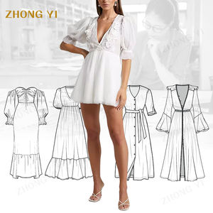 कपड़े कारखाने कस्टम महिला गर्मियों के नए आगमन फैशन सुरुचिपूर्ण पार्टी जाल पफ छोटी आस्तीन वी-गर्दन मिनी आकस्मिक कपड़े - Product Image 1