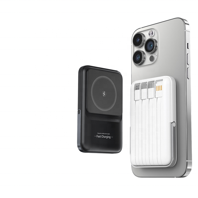 New Design 3 in 1 Wireless 15w Power Bank 10000mAh With Hidden Bracket Magnetic Battery Pack PD 20w Fast Charging