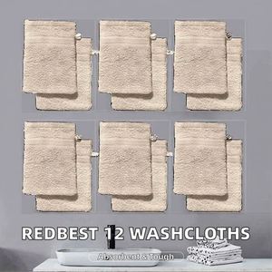 Lot de 12 débarbouillettes Chicago Beige 15x21 cm, absorbantes, durables, pour le voyage et le sport (autres couleurs disponibles) - Product Image 2