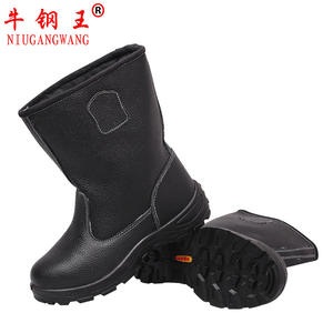 Bottes de sécurité pour hommes Niugangwang à embout d'acier, hautes, anti-choc, anti-perforation, imperméables, résistantes au froid, avec semelle en caoutchouc - Product Image 3
