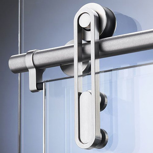 Hot Sale Bi-Fold Glijdende Schuurdeur Hardware Kit <span class=keywords><strong>4</strong></span> Deurpaneel Fittingen Bi-Vouwbare Industriële Vouwdeurrol - Product Image 5