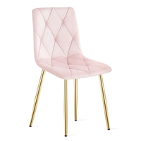 Chaise de salle à manger en gros pour la maison, design italien, métal, luxe nordique, tissu rembourré, velours, pour table
