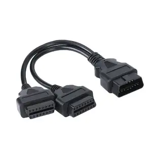 OBD2 OBDII 16pin J1962 mâle à femelle connecteur GPS voiture OBD2 adaptateur de Diagnostic Y séparateur convertisseur câble d'extension