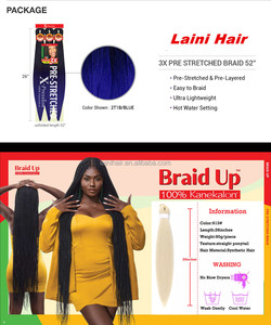 Extension de Cheveux Tressés Pré-étirés 3X Expression, Synthétiques Yaki Ombrés, Tresses EZ Pré-étirées - Product Image 6