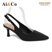 Sandales à talons hauts pour femmes, à boucle réglable, bout pointu, grandes tailles, confortables, talons fins, pour mariage, banquet, robe de soirée