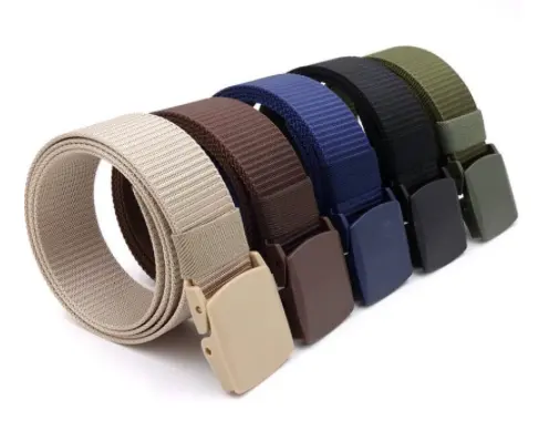 New Factory Custom Men tactical Webbing Canvas nylon Fabric Belt For men designer belt