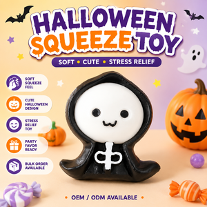 Juguete Blando de TPR con Diseño de Calavera y Murciélago para Halloween, de Rebote Lento, para Aliviar el Estrés, la Ansiedad y la Descompresión, Ideal para Mayores de 14 Años - Product Image 1