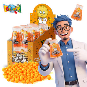 Bonbons à mâcher en vrac de 80g, saveur fruitée, en fiole <span class=keywords><strong>conique</strong></span>, texture croustillante innovante effet surface lunaire - Product Image 2