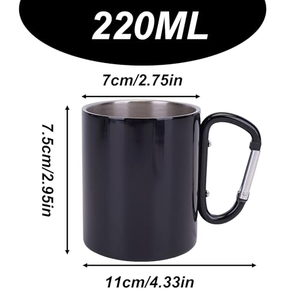 Tasses à café en acier inoxydable personnalisées par sublimation, mignonnes et élégantes, pour voyage, avec chauffe-tasse – Fournisseur - Product Image 4