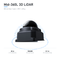 Nouvel arrivage Capteur LiDAR 3D Mid-360L, champ de vision 360°, zone aveugle 0,1 m, portée 45 m, 10 %, 245 g, IMU intégré, IP67 pour cartographie AGV, AMR, robots et drones