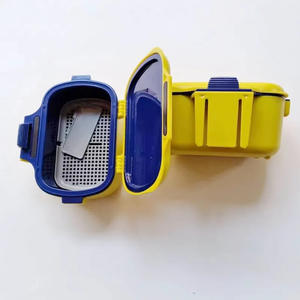 Caja para gusanos de pesca, contenedor de plástico transpirable que retiene la humedad, para cebo vivo, suministros de pesca multiusos amarillos - Product Image 1