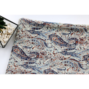 Tela de gasa suave con arrugas para bufanda y vestido, tela de gasa con perlas de <span class=keywords><strong>100</strong></span> poliéster, WI-B01 - Product Image 2