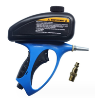 Dérouillant professionnel petit pistolet à buse de sablage en verre nouveau design avec réservoir en aluminium de 400ml alimentation par gravité OEM personnalisable
