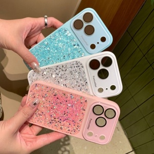 เคสโทรศัพท์มือถือเรซิ่นกลิตเตอร์ลายโดปามีนสำหรับสาวแฟชั่น  สำหรับ iPhone 14 15 16 17 Pro Max  ป้องกันการกระแทก  ฝาหลังลายซัมเมอร์ - Product Image 2