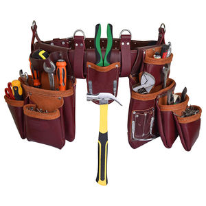 Zware 19 Pocket Lederen Tool Pouch Multifunctionele Zakken Werk Organizer Bag Framing Vet Lip Gereedschaphouder - Product Image 4