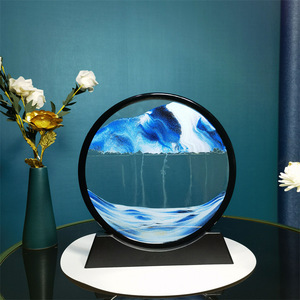 Peinture <span class=keywords><strong>3D</strong></span> en sable mouvant, artisanat en verre, sablier au <span class=keywords><strong>design</strong></span> moderne, ornements de bureau, décoration intérieure, autres articles de décoration pour la maison - Product Image 3