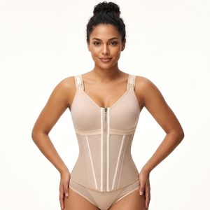 Faja Moldeadora de Cuerpo <span class=keywords><strong>Shein</strong></span> con Tirantes Ajustables para Mujer Entrenador de Cintura Powernet Bustier Reductor Corsé Tops - Product Image 1