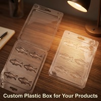 Boîte d'emballage en plastique PET transparent écologique personnalisée pour appâts de pêche, électronique grand public, cosmétiques
