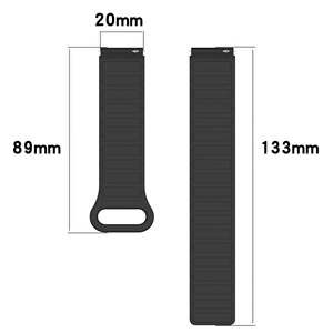 Bracelet de montre en silicone à attache magnétique compatible avec Samsung <span class=keywords><strong>Galaxy</strong></span> Watch6, disponible en tailles 18 mm, 20 mm, 22 mm - Product Image 2