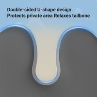 Coussin de siège ergonomique en mousse à mémoire de forme à design creux, coussin orthopédique pour le coccyx, soulagement de la pression sur les hémorroïdes et les hanches, pour chaise de bureau