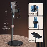 Nuovo Supporto da Tavolo Regolabile in Altezza per Tablet e Telefono, con Base Stabile Anti-Ribaltamento, per Creatori di Contenuti L15