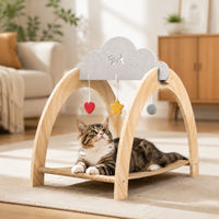 Maßgefertigte Holz-Katzenhängematte OEM Katzen-Schaukelliege Naturholz Haustiermöbel Hersteller