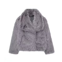 Manteau vintage pour femme, coupe ajustée, col moyen rabattable, best-seller. Coton polyester imitation écologique automne/hiver