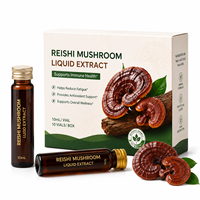 Extrait liquide de champignon Reishi 10ml flacon Complément alimentaire naturel à base de plantes Fabricant OEM ODM