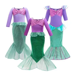 Trang Phục Hóa Trang Halloween Công Chúa Nhỏ 3-10Y Trang Phục Halloween Nàng Tiên Cá Công Chúa Ariel HCMM-001