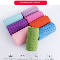 Serviettes de yoga en maille épaissie avec fibres fines et particules de résine, 183 cm, lavables en machine pour le fitness