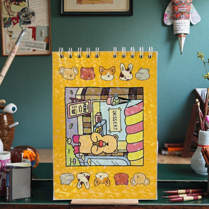 2025 XS Super lucu hewan menggemaskan karakter kumparan <span class=keywords><strong>Notebook</strong></span> baru warna air lukisan kertas buku mewarnai untuk dewasa remaja - Product Image 2